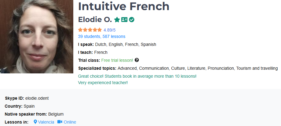 intuitive french tutor frances online